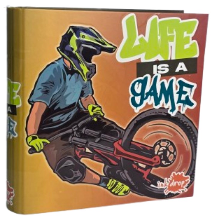 CARPETA INKDROP 3X40 CON 3 ANILLOS - BMX - LIFE IS GAME