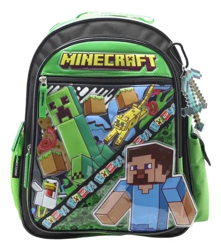 MOCHILA CRESKO 16" ESPALDA MINECRAFT / MI093