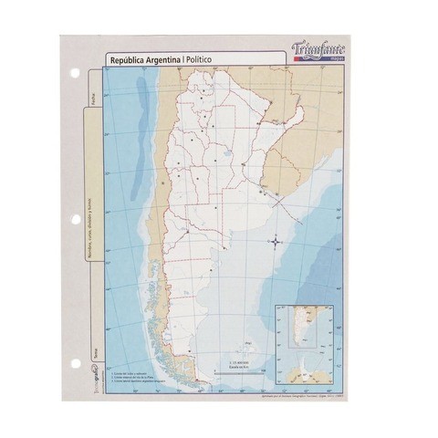 MAPA MC ARGENTINA POLITICO N°5 X UND
