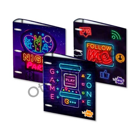 CARPETA INKDROP 3X40 CON 3 ANILLOS - NEON