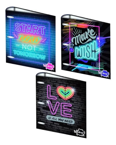 CARPETA INKDROP 3X40 CON 3 ANILLOS - NEON
