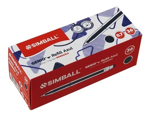 PACK REPUESTO ROLLER GENIO PLUS CG SIMBALL AZUL X36