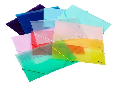 CARPETA PLASTICA 3 SOLAPAS OFICIO AVIOS COLORES SURTIDOS