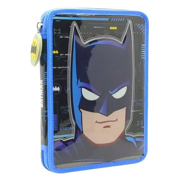 CARTUCHERA CRESKO 1 CIERRE CON ÚTILES LIGA SUPER HÉROES BATMAN HERO / LJ256