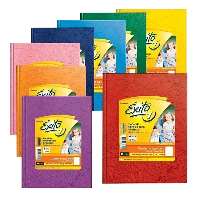 CUADERNO ARAÑA 16X21 (N°1) ÉXITO X48 HJS RAYADAS COLORES SURT XU