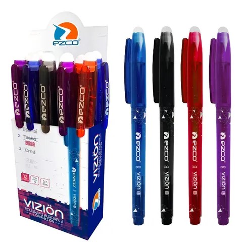 PACK BOLIGRAFO EZCO VIZION BORRABLE X12