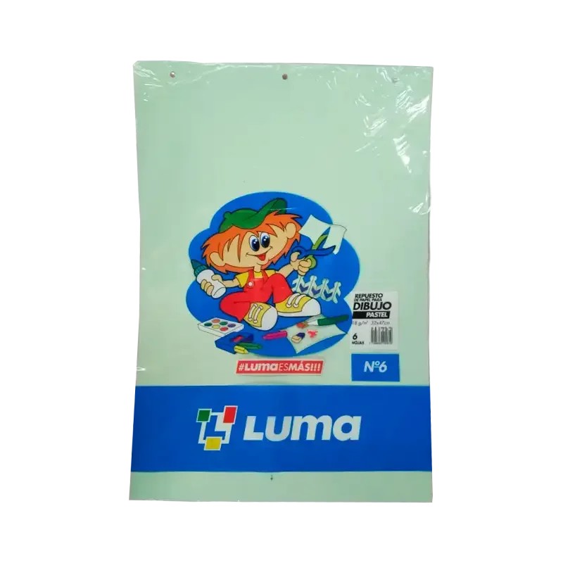 REPUESTO DE DIBUJO LUMA N°6 X6 HJS PASTEL