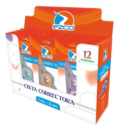 PACK CINTA CORRECTORA EZCO X12MTS  X12U