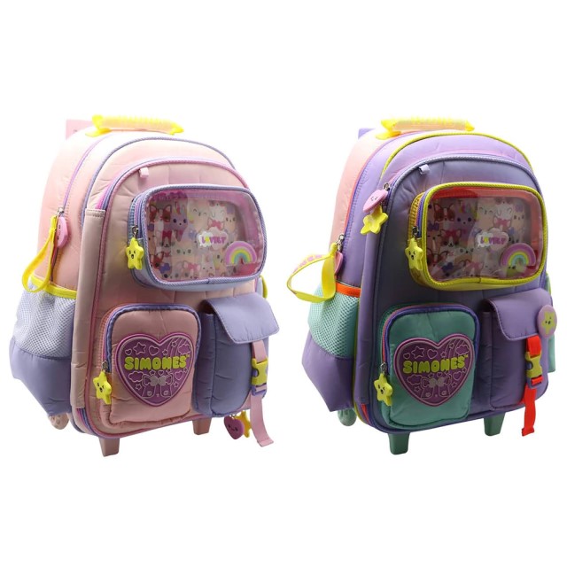 MOCHILA CRESKO 16" CON CARRO SIMONES HEART /SI930