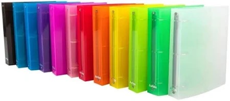 CARPETA 3X40 AVIOS PLASTICA CON 3 ANILLOS COLORES SURTIDOS