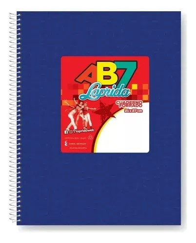 CUADERNO AB7 21X27 C/ESP LAPRIDA X60HJS CUADRICULADO COLORES SURT XU