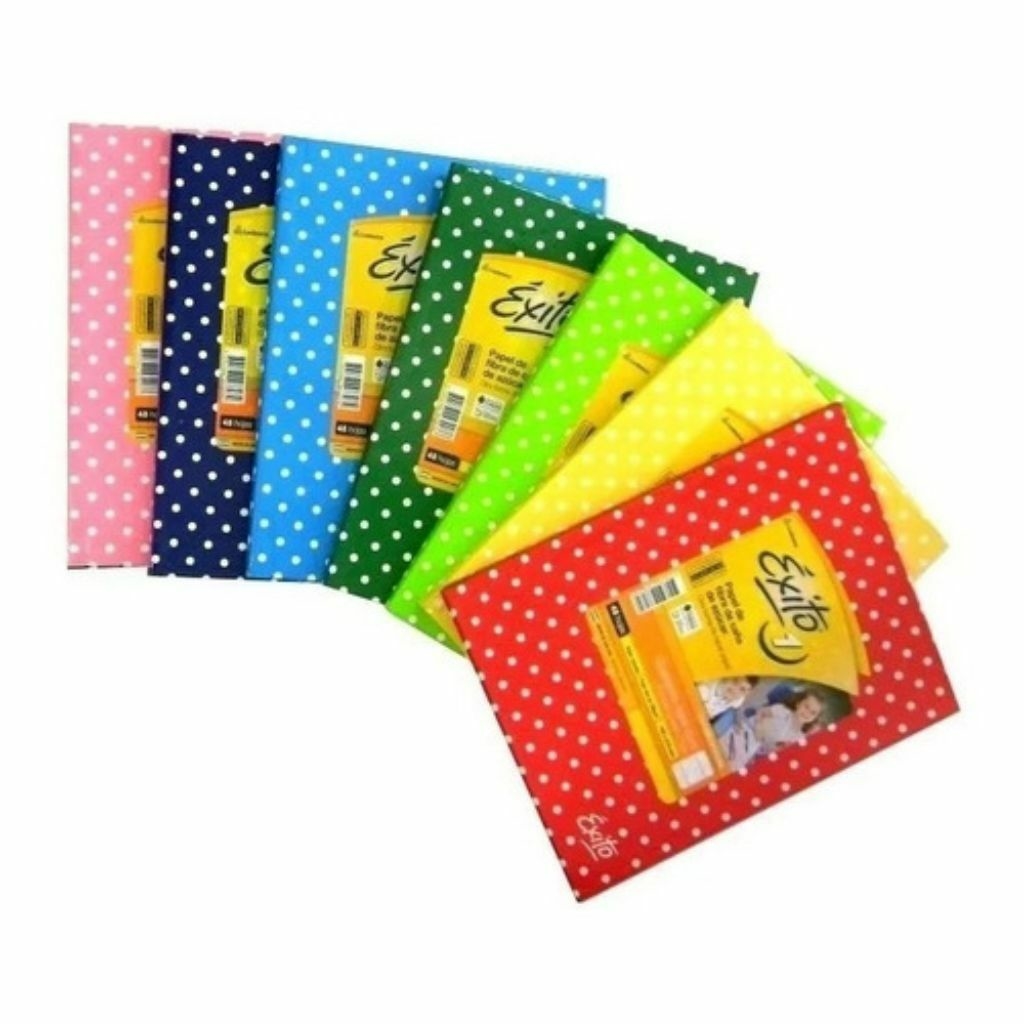 CUADERNO LUNAR 16X21 (1) ÉXITO X48 HJS RAY COLORES SURTIDOS XU