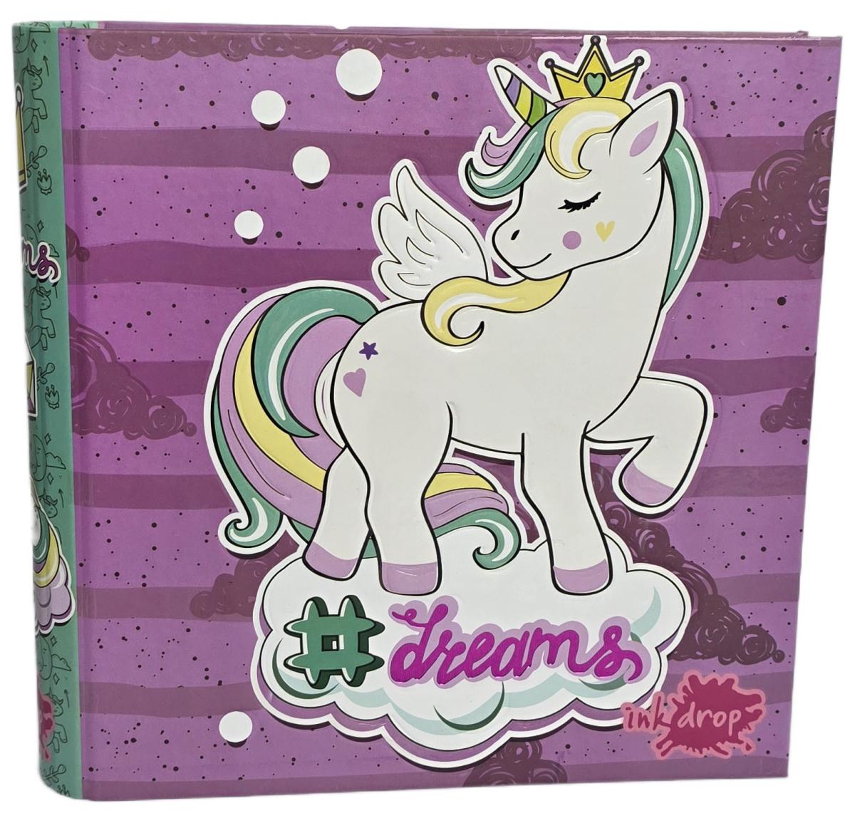 CARPETA INKDROP 3X40 CON 3 ANILLOS - UNICORNIO III -DISEÑO 1