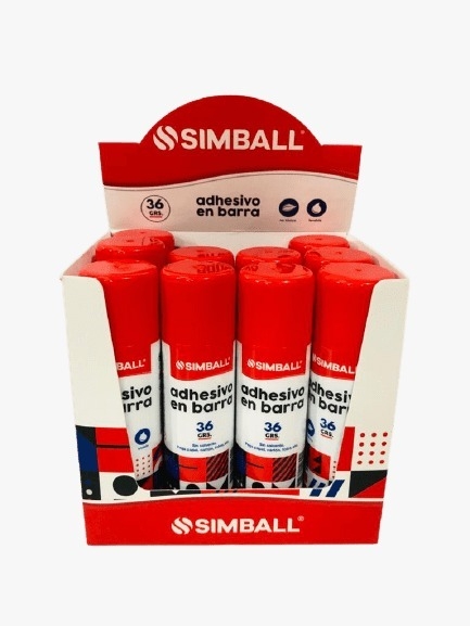 PACK ADHESIVO EN BARRA SIMBALL 36GRS X12U