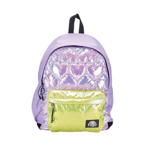 MOCHILA FILGO 17" KEIWAY VIOLETA PASTEL AESTHETIC MATELASEADO MO25-KWAY-308