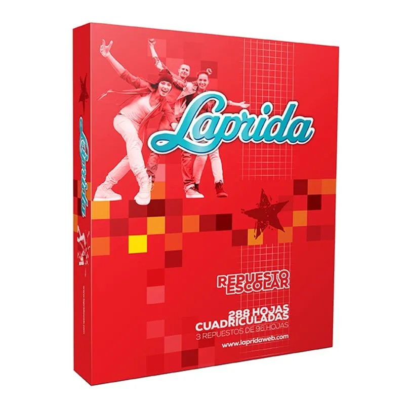BULTO REPUESTO ESCOLAR LAPRIDA X288 HJS CUADRICULADO X8U