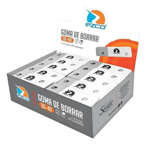PACK GOMA DE BORRAR EZCO LAPIZ/TINTA DG X40