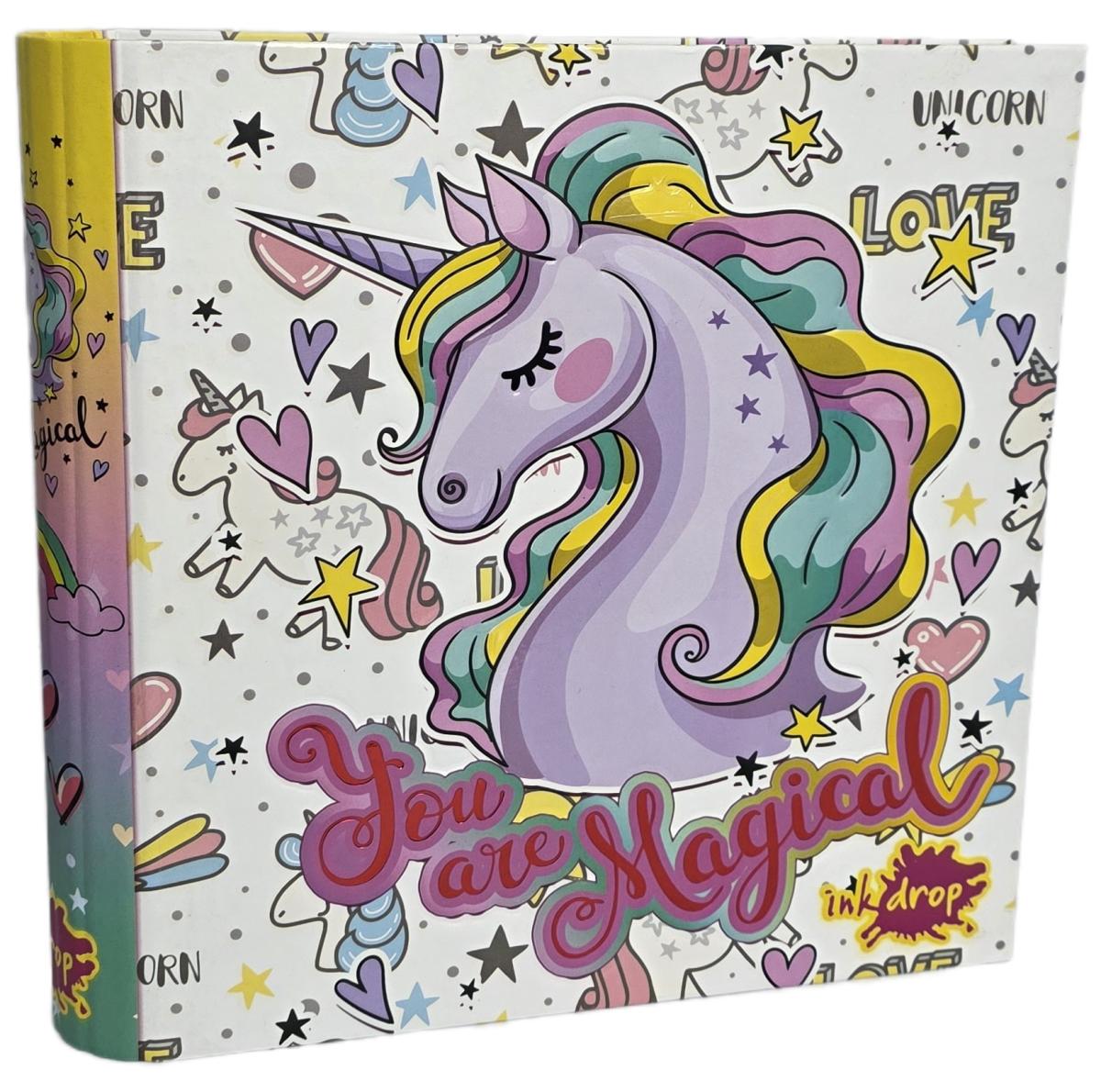 CARPETA INKDROP 3X40 CON 3 ANILLOS - UNICORNIO III -DISEÑO 2