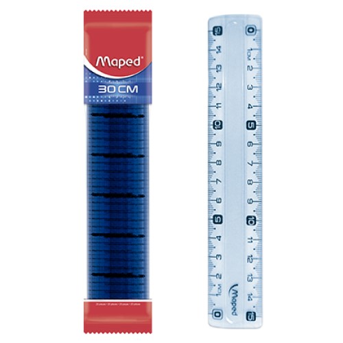 PACK REGLA MAPED CRISTAL 30CM X20U