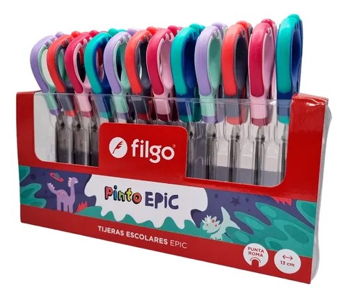 PACK TIJERA ESCOLAR FILGO EPIC X12