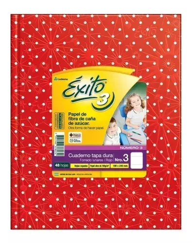 CUADERNO UNIVERSO LUNAR 19X24 (3) ÉXITO X48 HJS RAY ROJO