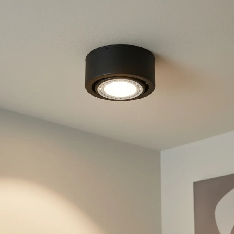 Spot Plafon Monovolumen Movil Blanco Negro Ar111 Led 11w