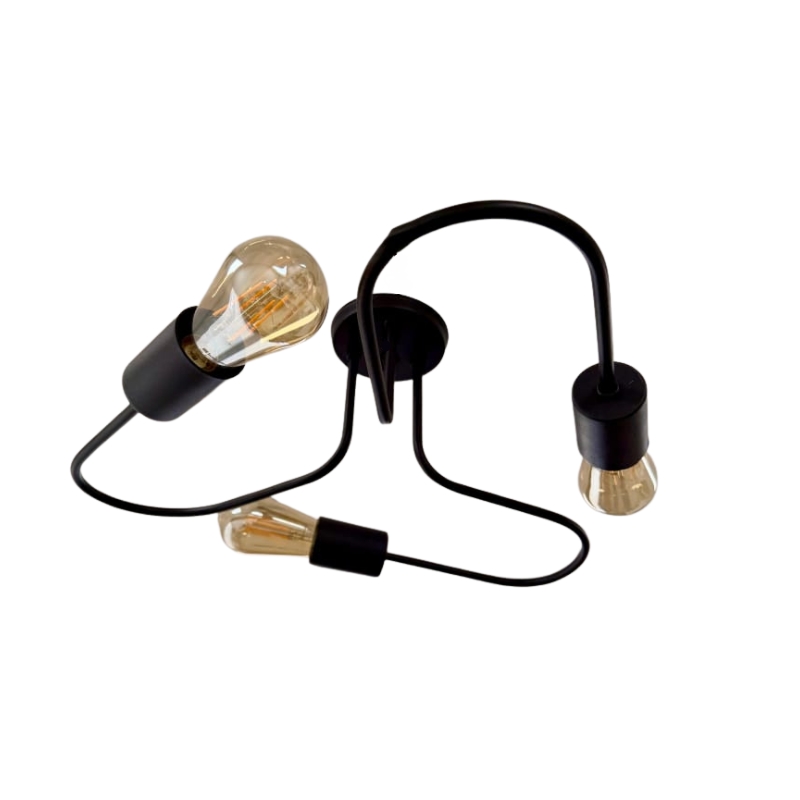 Aplique Techo Araña Vintage Para 3 Lamparas