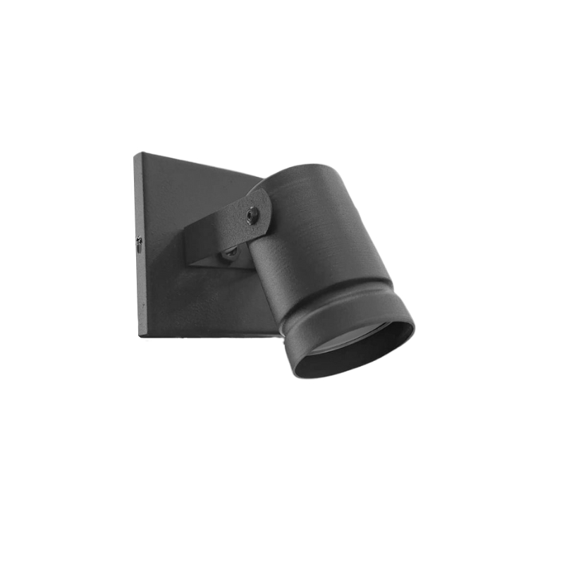 Aplique 1 Luz Movil Recto Dicroica Blanco Negro LED 7w