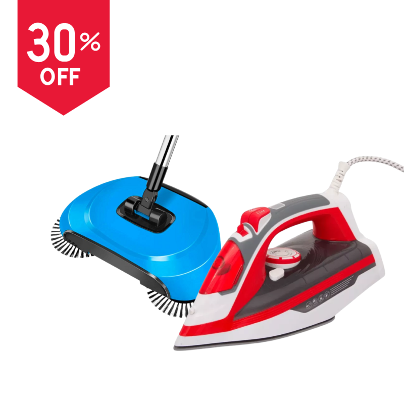 COMBO LIMPIEZA Topadora Microsonic + Plancha a vapor