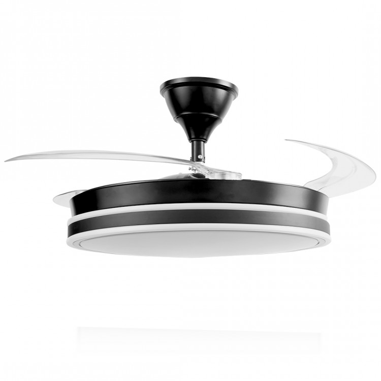 Ventilador de techo Microsonic 4 Aspas Retráctil Negro