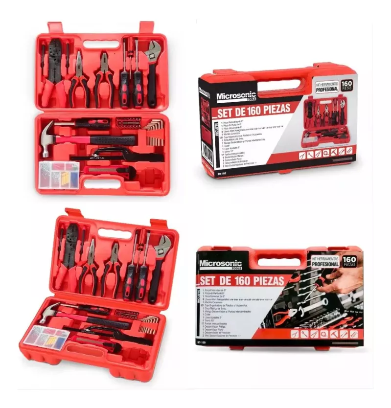Set Herramientas Microsonic Manuales Kit Profesional 160 Pie