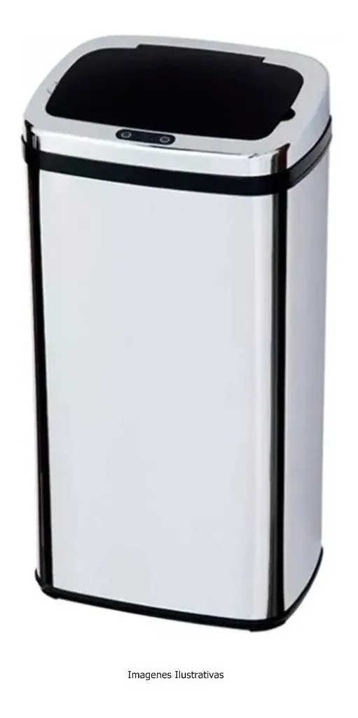 Cesto de basura automático Mio 50 litros plateado
