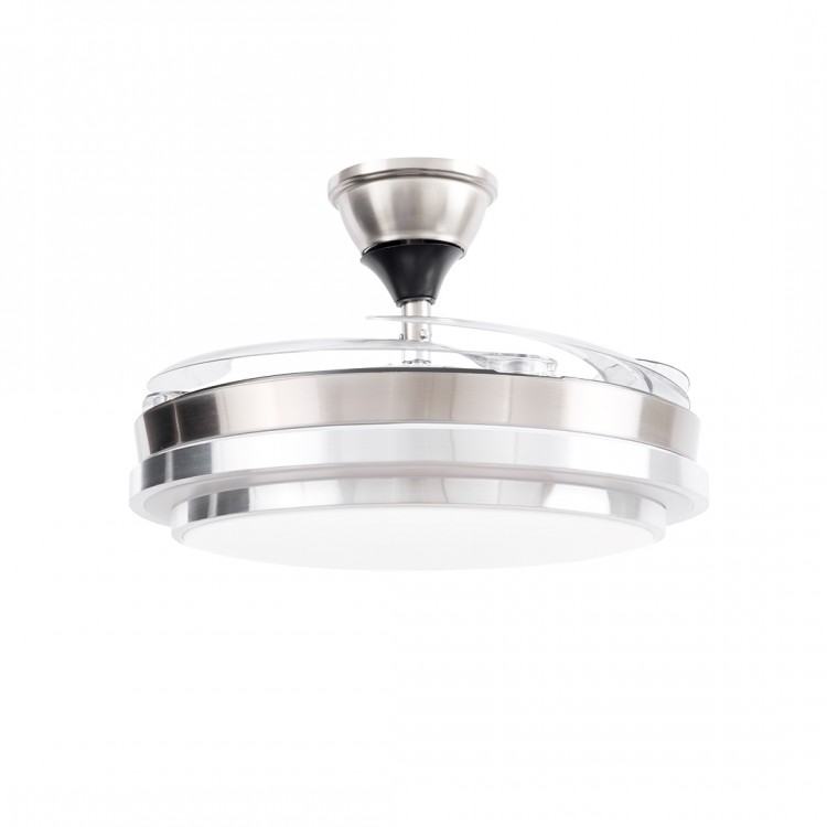 Ventilador de techo Microsonic 4 Aspas Retráctil Plateado