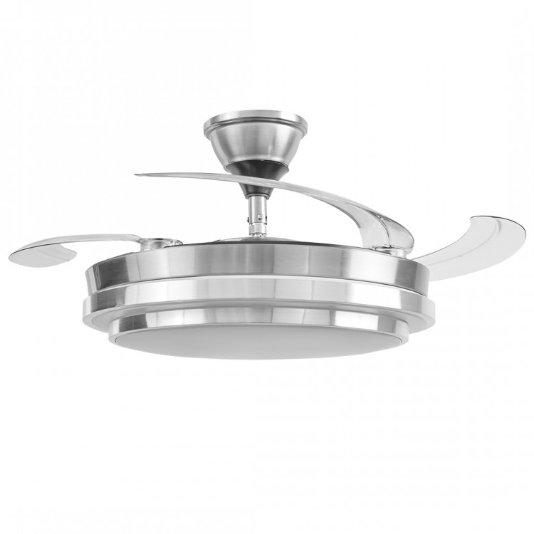 Ventilador de techo Microsonic 4 Aspas Retráctil Plateado