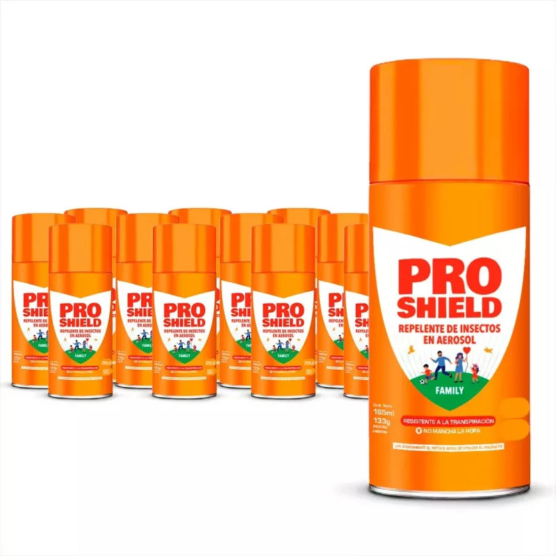 Repelente De Mosquitos Pro Shield Family Pack X 12 Unidades