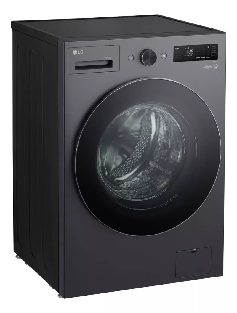Lavasecarropas Inverter LG Essence Graphite Carga Frontal 15kg / 8kg 1000 Rpm Con Wifi, Aidd, Steam Y Thinq
