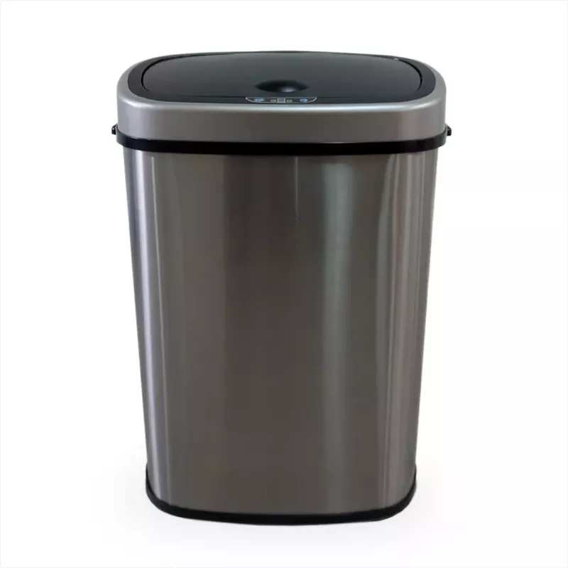 Cesto De Residuos Tacho De Basura Automático 65 Litros Mio Plateado